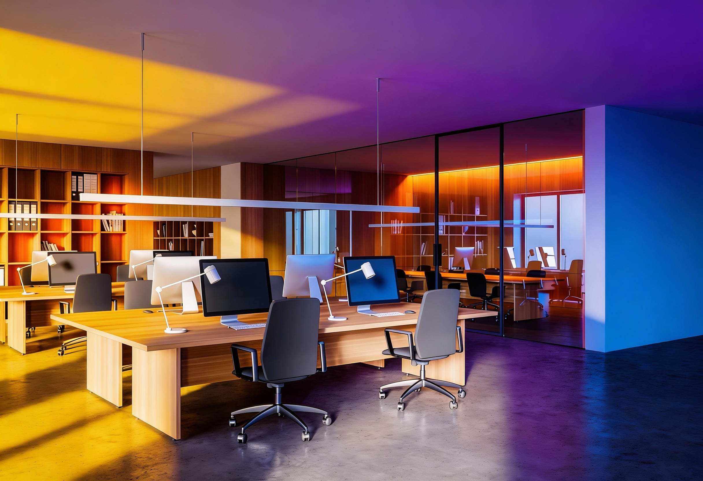 Open space moderne d'une PME accompagnée par CyberXL en cybersécurité