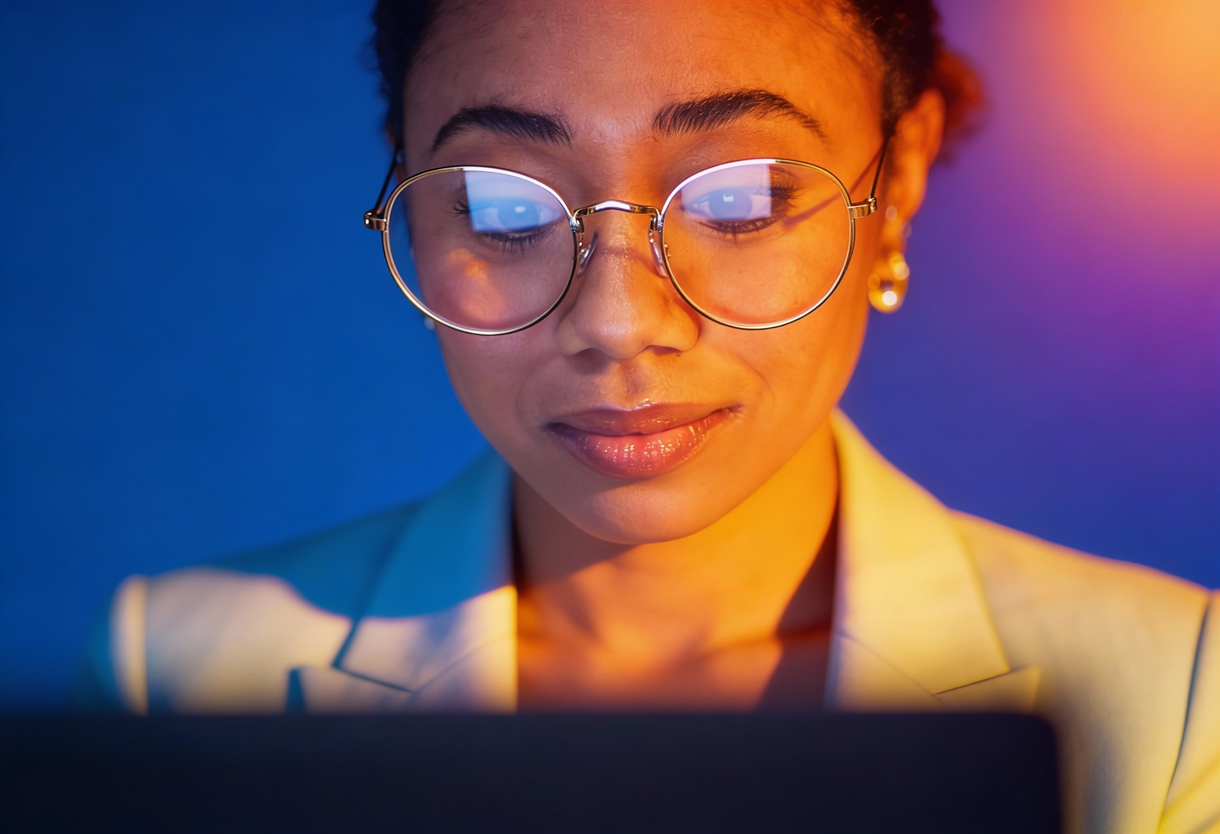 Collaboratrice utilisant en toute confiance ses outils numériques sécurisés par CyberXL
